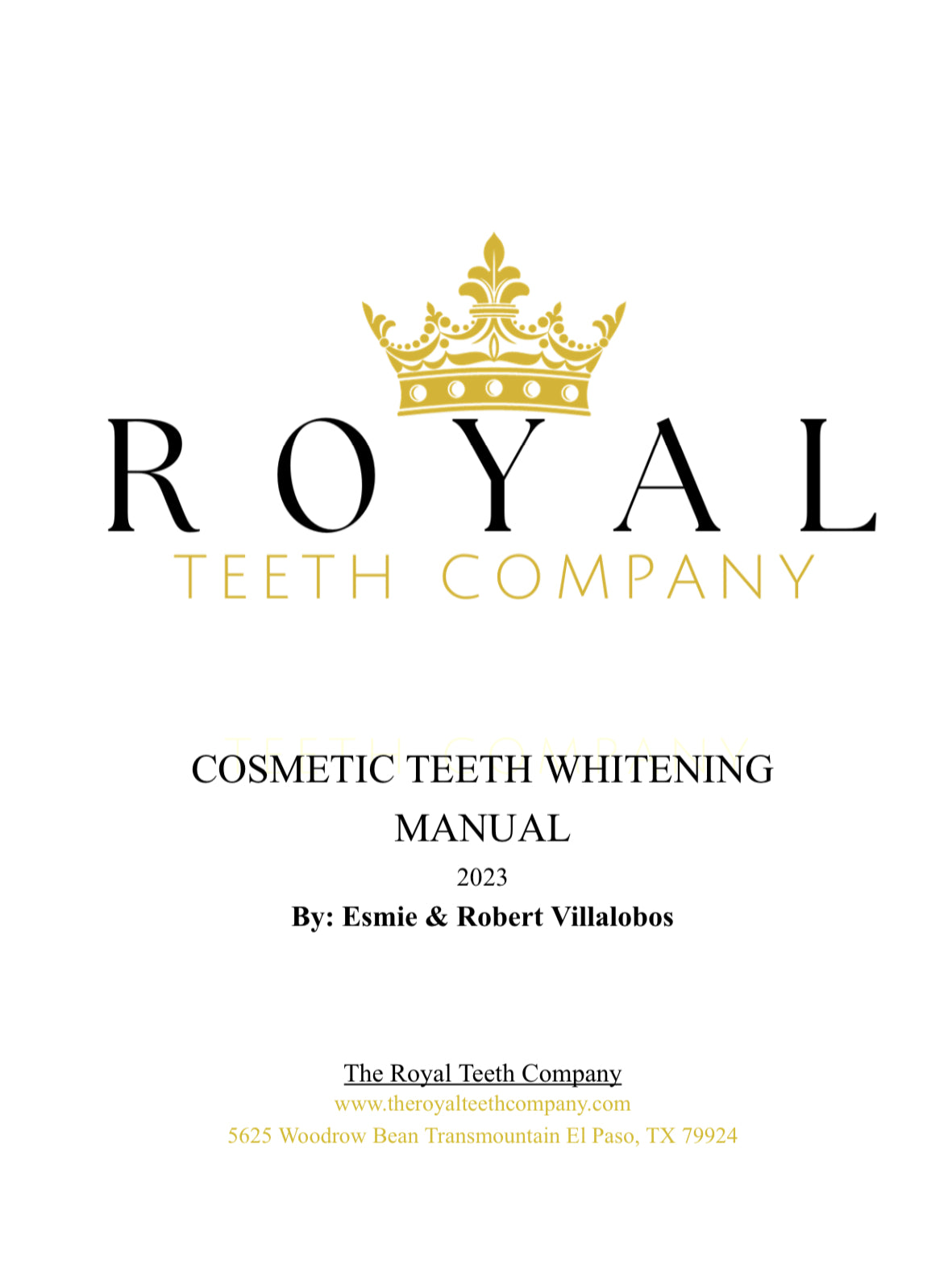 Cosmetic Teeth Whitening Manual E-Book